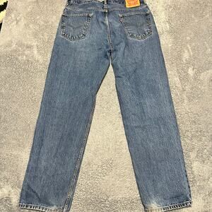 Levi's 550 Relaxed Fit Jeans Mens 36 x34 Classic Blue Denim straight leg